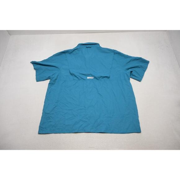 Habit Vented Fishing Shirt Blue Short Sleeve Camping Outdoors Mens Size 2XL XXL - Picture 8 of 10